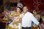 Alisson Meliza Blanco Peña: Junto al alcalde de Arauca, Luis Emilio Tovar.